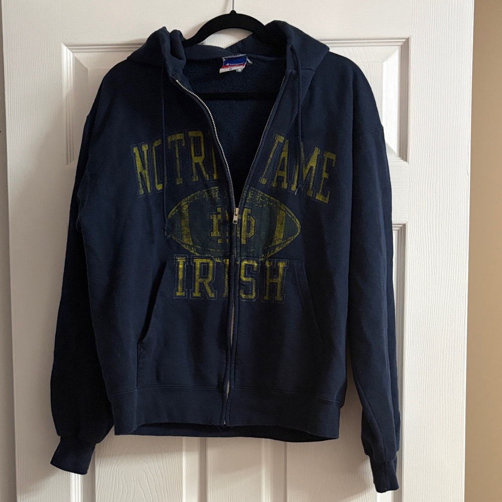 Champion Navy Blue Notre Dame Hoodie